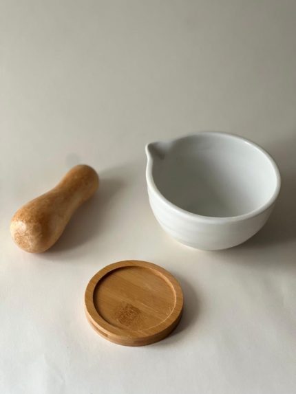 هاون سرامیکی و بامبو