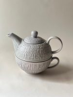 قوری و فنجان تک‌نفره سرامیکی