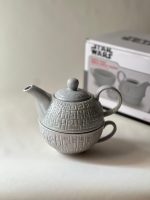 قوری و فنجان تک‌نفره سرامیکی