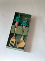 قاشق و چنگال استیل طرح کاج