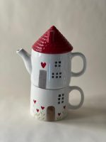 ست قوری و ماگ سرامیکی