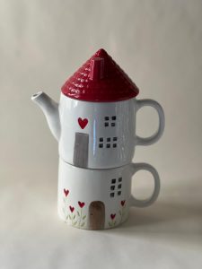 ست قوری و ماگ سرامیکی