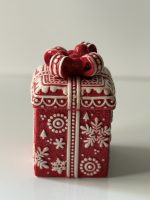 بانکه سرامیکی قرمز طرح جعبه